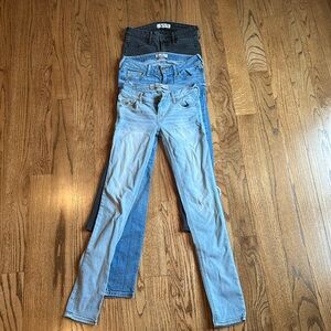 3 pairs of Hollister Jeans sizes O, OR, 1R, length 31